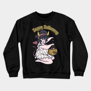 Halloween Pin Up Candy Girl - Cute Spooky Vintage Costume Idea Crewneck Sweatshirt